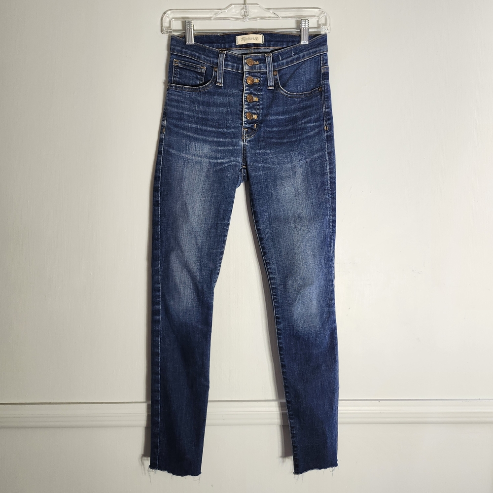 Madewell | Dark Indigo Wash High Waist Skinny Vintage Style Button-Fly Jeans